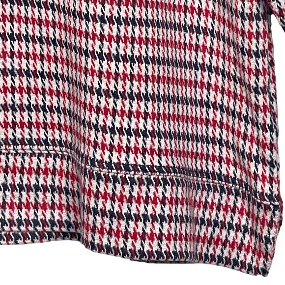 Lands' End‎ Pullover Sweater Women Size PL Red Houndstooth Knit Long Sleeve - Picture 5 of 7